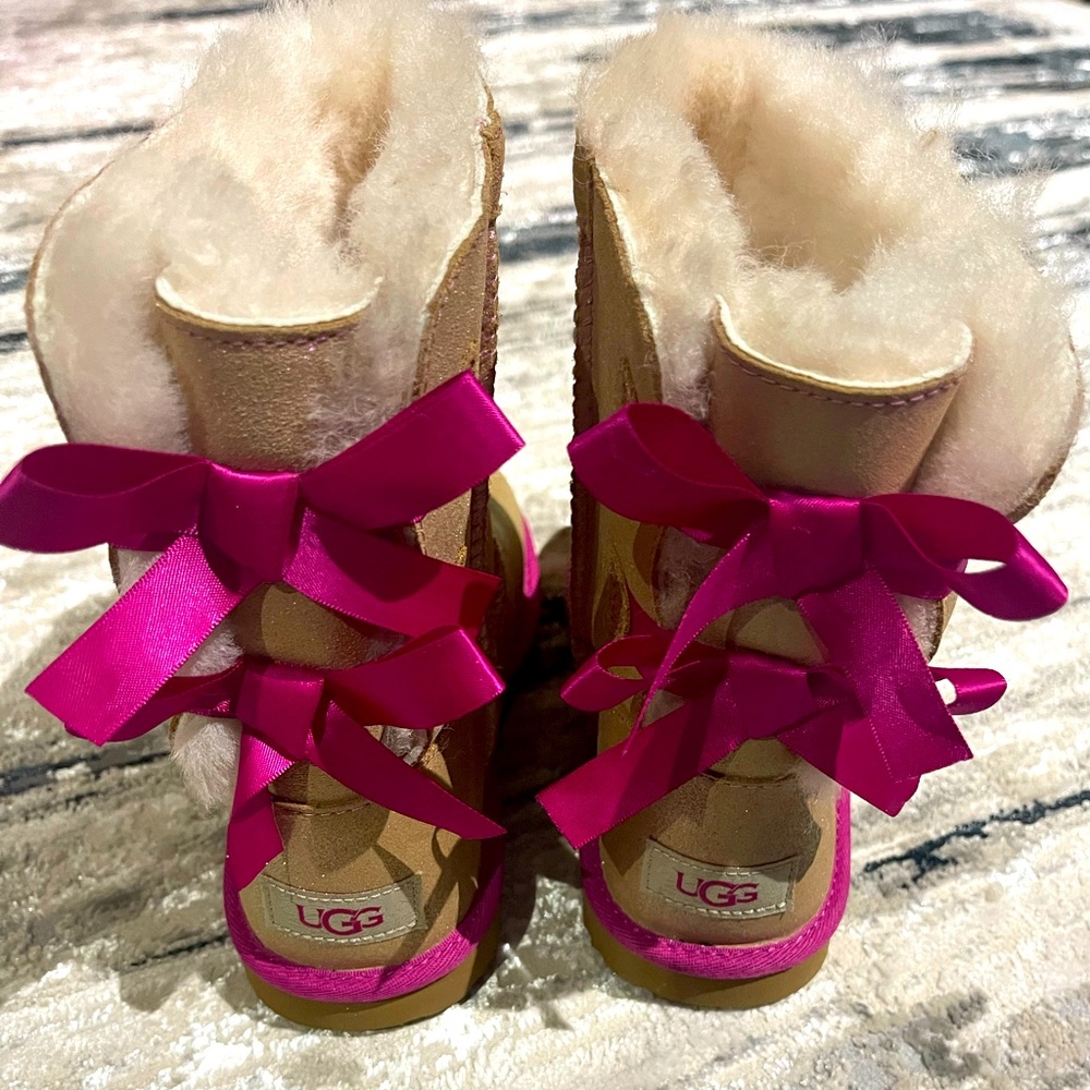 UGG Kids Boots with Pink and Tan Accents